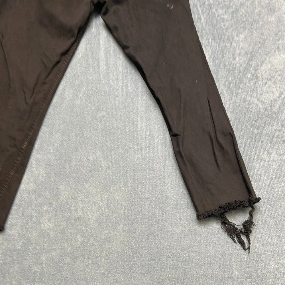 Levi's Jeans Mens 34x34 Black Denim Dark Wash Frayed Hem Streetwear Button Fly